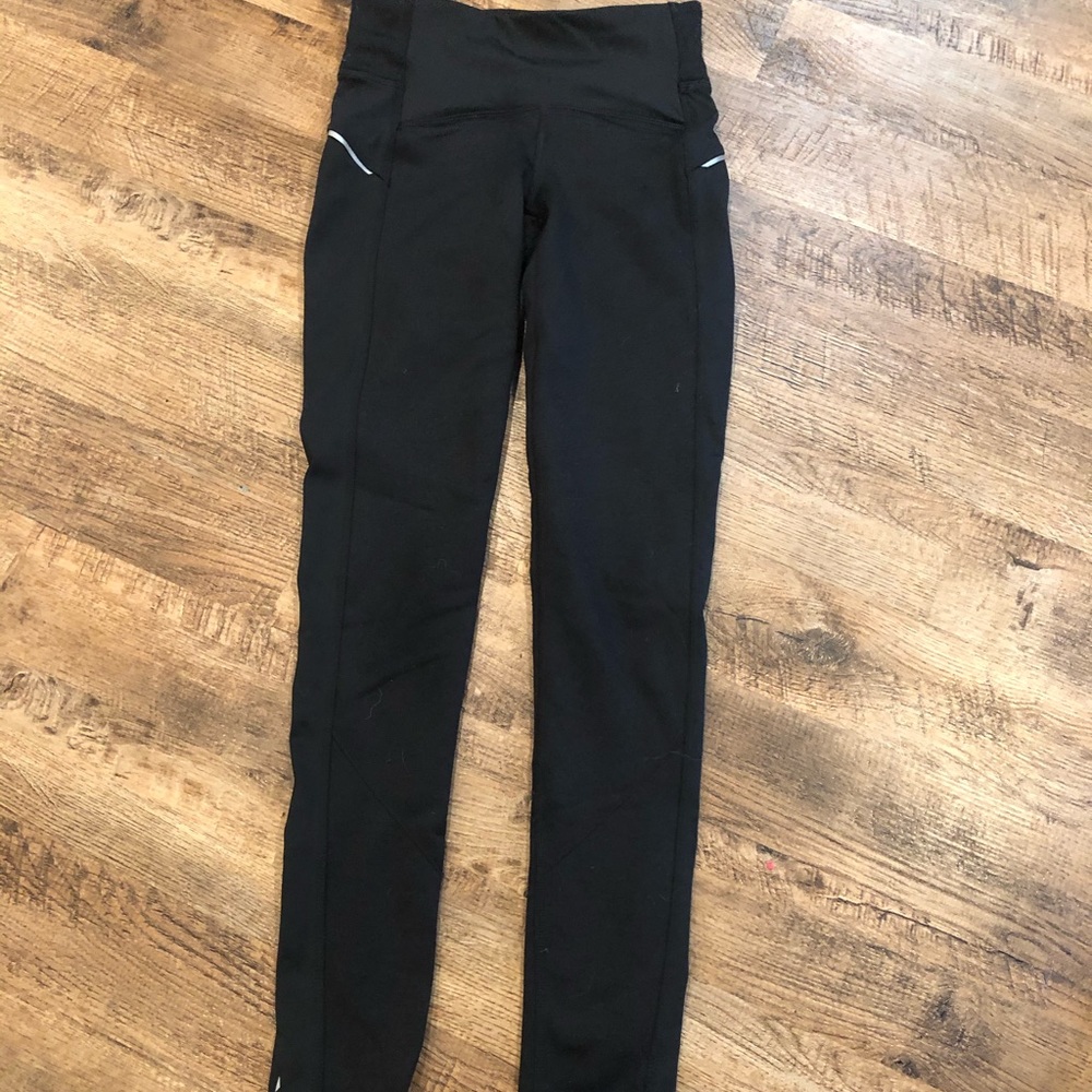 Womens Athleta Black Fleece lined leggings xxs
